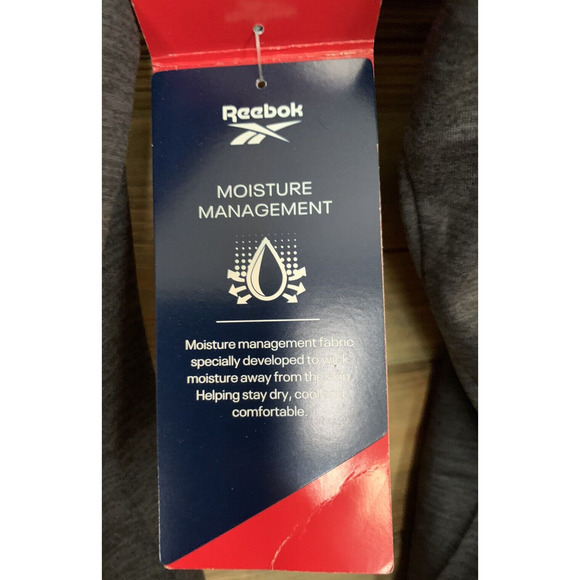 REEBOK ALL AROUND HALF ZIP Black Slim Fit Pullover Athletic Jacket Women's Sz L - Picture 11 of 11